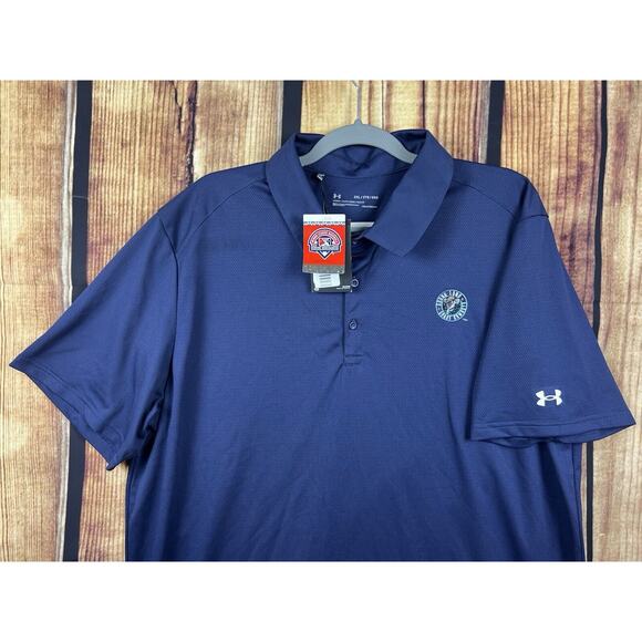 Sugar Land Space Cowboys Shirt Men's 2XL Blue Under Armour MiLB Baseball Polo - Picture 1 of 11